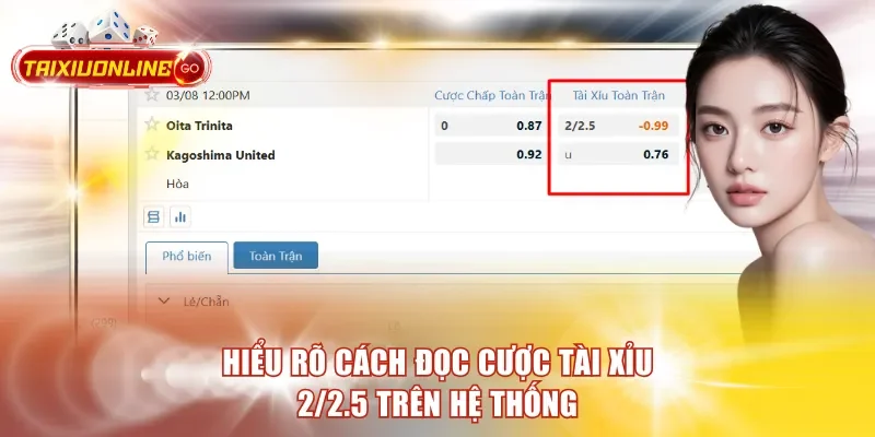 Kèo Tài Xỉu 2.25 Là Gì? Kiến Thức Chuẩn Để Tham Gia Hiệu Quả Hiểu rõ cách đọc cược Tài Xỉu 2/2.5 trên hệ thống