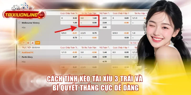 Kèo Tài Xỉu 3 trái